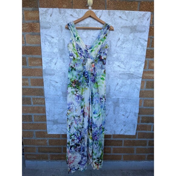 Seraphine Luxe Felicity Floral Silk Maternity Long Gown Occasion Dress size 6 - Picture 2 of 12